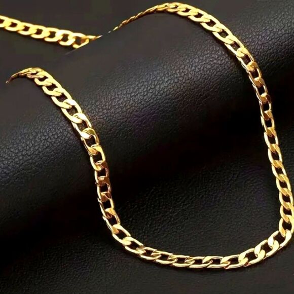 18k gold Cuban chain necklace - Picture 8 of 11